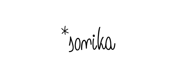 How to make *sonika signature? Angelique-Rose-font-FFP is a professional autograph style. Create handwritten signature for *sonika name. *sonika signature style 5 images and pictures png