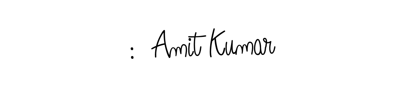 Use a signature maker to create a handwritten signature online. With this signature software, you can design (Angelique-Rose-font-FFP) your own signature for name :  Amit Kumar. :  Amit Kumar signature style 5 images and pictures png