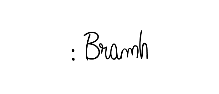 Design your own signature with our free online signature maker. With this signature software, you can create a handwritten (Angelique-Rose-font-FFP) signature for name : Bramh. : Bramh signature style 5 images and pictures png