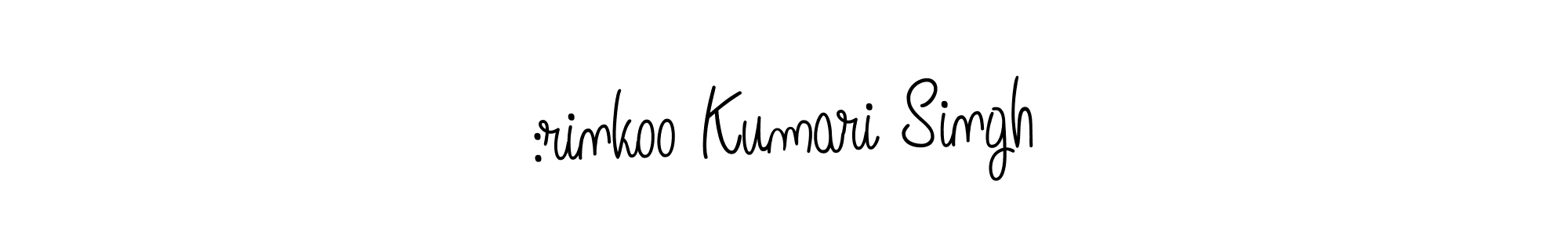 Use a signature maker to create a handwritten signature online. With this signature software, you can design (Angelique-Rose-font-FFP) your own signature for name :rinkoo Kumari Singh. :rinkoo Kumari Singh signature style 5 images and pictures png