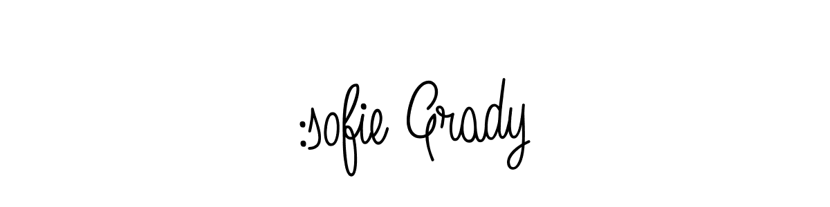 How to make :sofie Grady name signature. Use Angelique-Rose-font-FFP style for creating short signs online. This is the latest handwritten sign. :sofie Grady signature style 5 images and pictures png