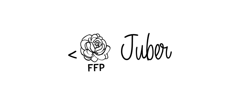 Design your own signature with our free online signature maker. With this signature software, you can create a handwritten (Angelique-Rose-font-FFP) signature for name <3 Juber. <3 Juber signature style 5 images and pictures png