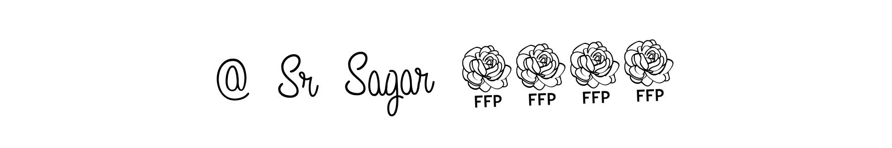 Similarly Angelique-Rose-font-FFP is the best handwritten signature design. Signature creator online .You can use it as an online autograph creator for name @  Sr  Sagar  9395. @  Sr  Sagar  9395 signature style 5 images and pictures png