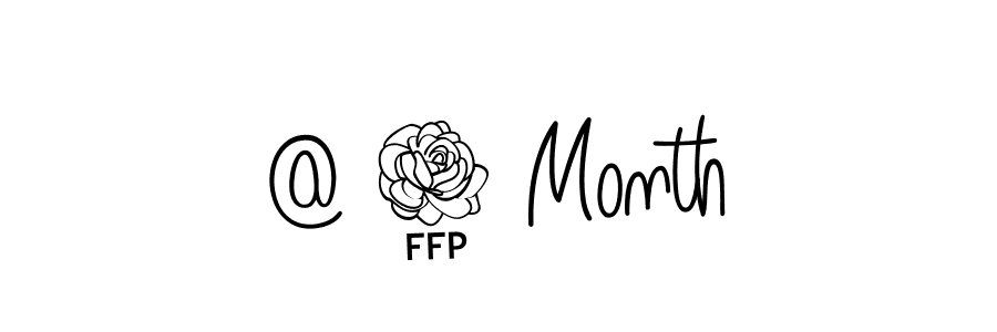 Also we have @ 1 Month name is the best signature style. Create professional handwritten signature collection using Angelique-Rose-font-FFP autograph style. @ 1 Month signature style 5 images and pictures png