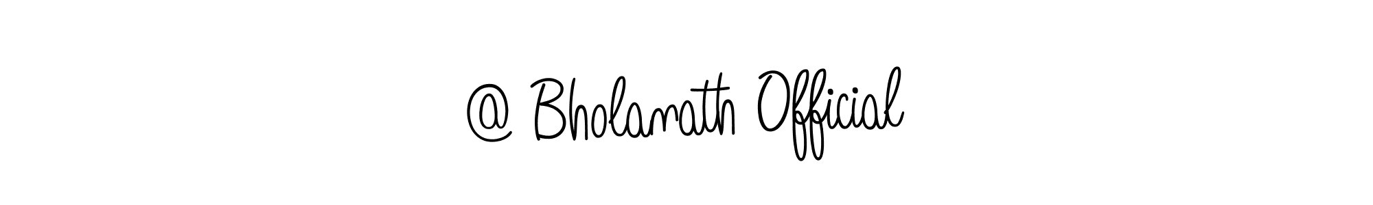 Create a beautiful signature design for name @ Bholanath Official. With this signature (Angelique-Rose-font-FFP) fonts, you can make a handwritten signature for free. @ Bholanath Official signature style 5 images and pictures png