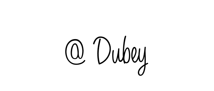 The best way (Angelique-Rose-font-FFP) to make a short signature is to pick only two or three words in your name. The name @ Dubey include a total of six letters. For converting this name. @ Dubey signature style 5 images and pictures png