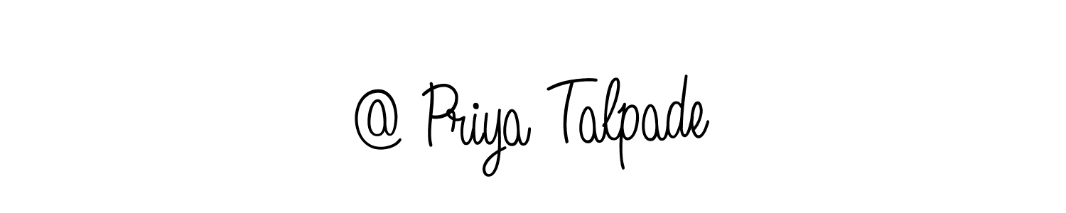 Angelique-Rose-font-FFP is a professional signature style that is perfect for those who want to add a touch of class to their signature. It is also a great choice for those who want to make their signature more unique. Get @ Priya Talpade name to fancy signature for free. @ Priya Talpade signature style 5 images and pictures png