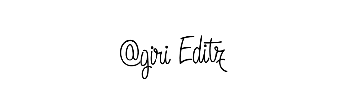 Design your own signature with our free online signature maker. With this signature software, you can create a handwritten (Angelique-Rose-font-FFP) signature for name @giri Editz. @giri Editz signature style 5 images and pictures png