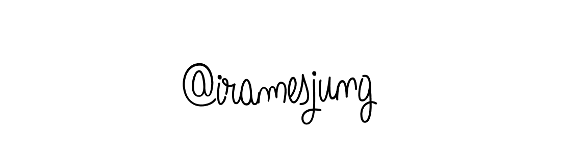@iramesjung stylish signature style. Best Handwritten Sign (Angelique-Rose-font-FFP) for my name. Handwritten Signature Collection Ideas for my name @iramesjung. @iramesjung signature style 5 images and pictures png