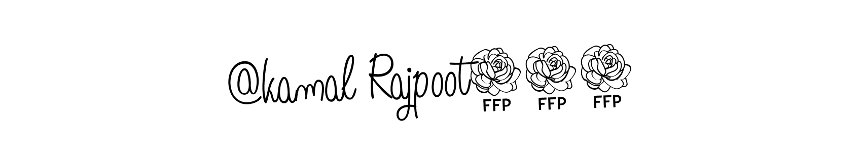 Make a beautiful signature design for name @kamal Rajpoot007. With this signature (Angelique-Rose-font-FFP) style, you can create a handwritten signature for free. @kamal Rajpoot007 signature style 5 images and pictures png