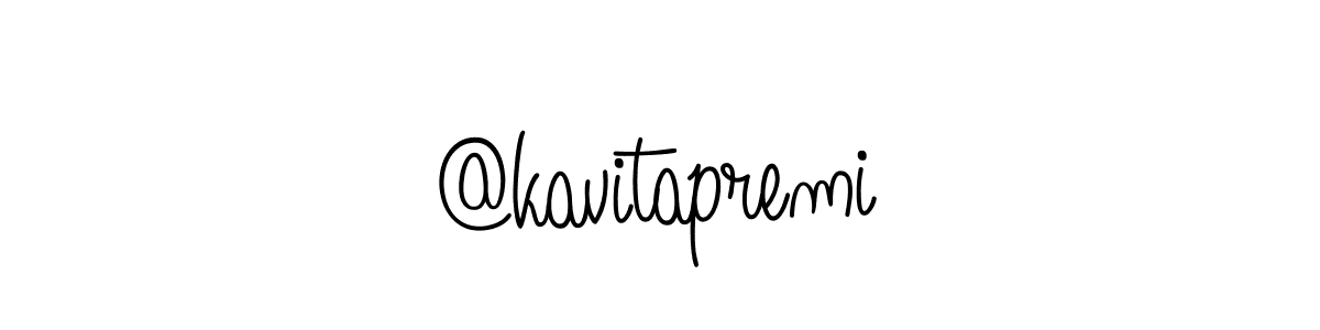 Design your own signature with our free online signature maker. With this signature software, you can create a handwritten (Angelique-Rose-font-FFP) signature for name @kavitapremi. @kavitapremi signature style 5 images and pictures png