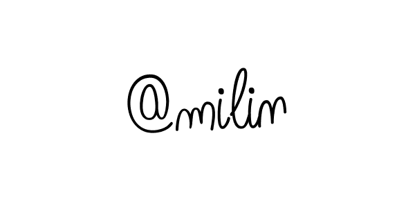 It looks lik you need a new signature style for name @milin. Design unique handwritten (Angelique-Rose-font-FFP) signature with our free signature maker in just a few clicks. @milin signature style 5 images and pictures png