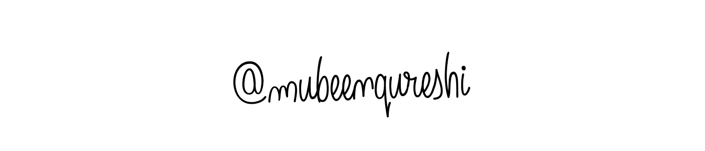 Check out images of Autograph of @mubeenqureshi name. Actor @mubeenqureshi Signature Style. Angelique-Rose-font-FFP is a professional sign style online. @mubeenqureshi signature style 5 images and pictures png