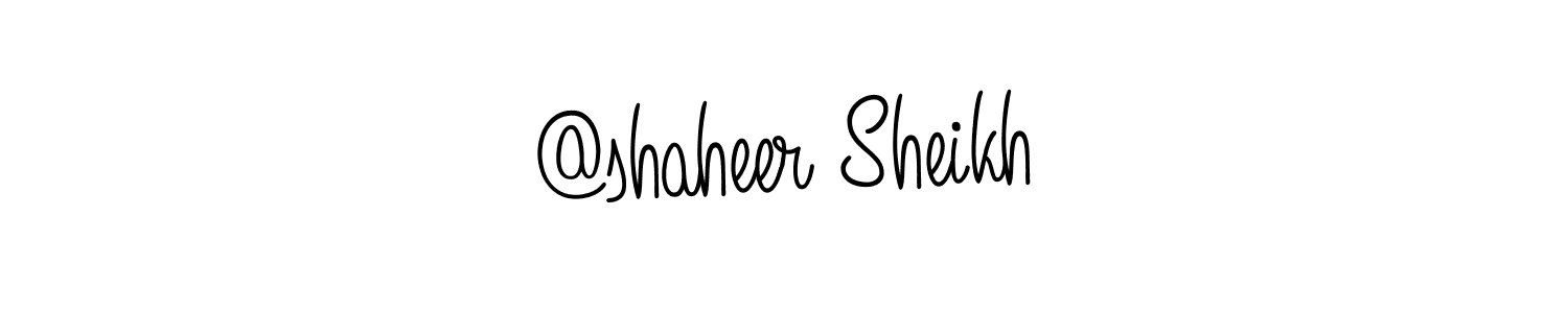 You should practise on your own different ways (Angelique-Rose-font-FFP) to write your name (@shaheer Sheikh) in signature. don't let someone else do it for you. @shaheer Sheikh signature style 5 images and pictures png