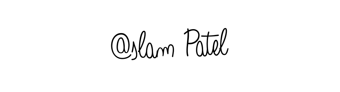 Create a beautiful signature design for name @slam Patel. With this signature (Angelique-Rose-font-FFP) fonts, you can make a handwritten signature for free. @slam Patel signature style 5 images and pictures png