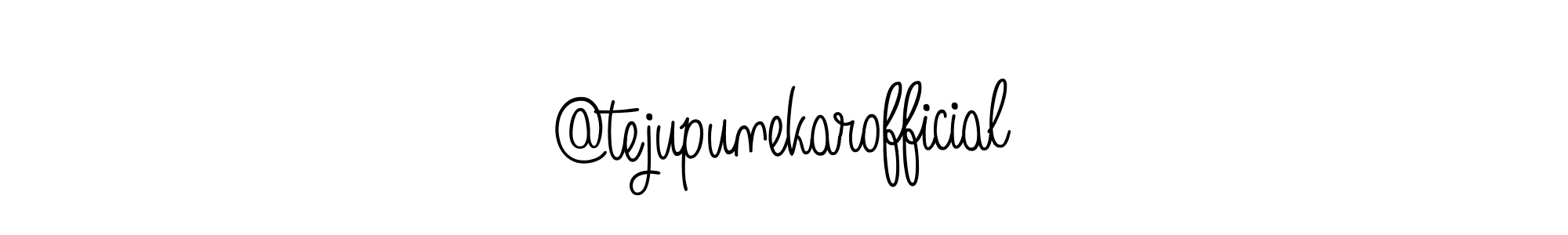 Use a signature maker to create a handwritten signature online. With this signature software, you can design (Angelique-Rose-font-FFP) your own signature for name @tejupunekarofficial. @tejupunekarofficial signature style 5 images and pictures png