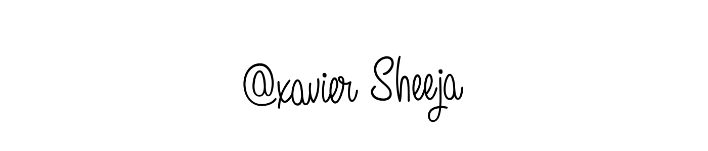 Make a beautiful signature design for name @xavier Sheeja. With this signature (Angelique-Rose-font-FFP) style, you can create a handwritten signature for free. @xavier Sheeja signature style 5 images and pictures png