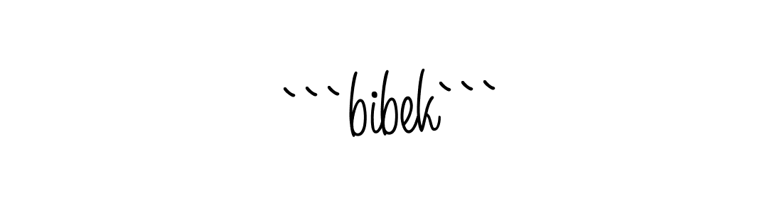 Best and Professional Signature Style for ```bibek```. Angelique-Rose-font-FFP Best Signature Style Collection. ```bibek``` signature style 5 images and pictures png