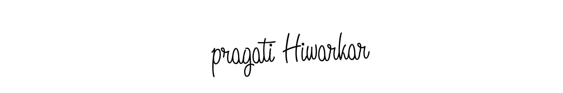 Use a signature maker to create a handwritten signature online. With this signature software, you can design (Angelique-Rose-font-FFP) your own signature for name  pragati Hiwarkar.  pragati Hiwarkar signature style 5 images and pictures png