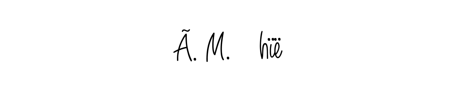 This is the best signature style for the Ã. M. ẞhïë name. Also you like these signature font (Angelique-Rose-font-FFP). Mix name signature. Ã. M. ẞhïë signature style 5 images and pictures png