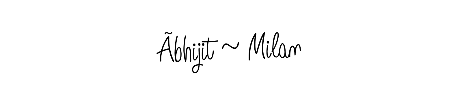 Once you've used our free online signature maker to create your best signature Angelique-Rose-font-FFP style, it's time to enjoy all of the benefits that Ãbhijit ~ Milan name signing documents. Ãbhijit ~ Milan signature style 5 images and pictures png