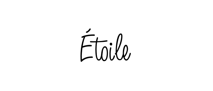 You should practise on your own different ways (Angelique-Rose-font-FFP) to write your name (Étoile) in signature. don't let someone else do it for you. Étoile signature style 5 images and pictures png