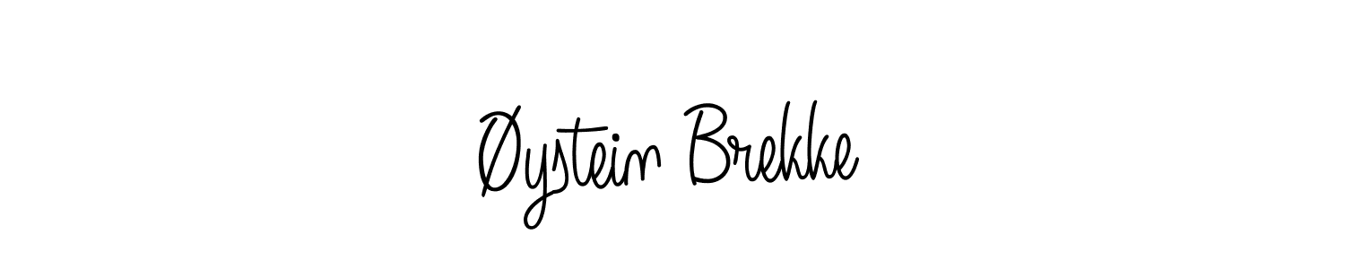 Øystein Brekke stylish signature style. Best Handwritten Sign (Angelique-Rose-font-FFP) for my name. Handwritten Signature Collection Ideas for my name Øystein Brekke. Øystein Brekke signature style 5 images and pictures png