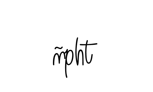 Make a beautiful signature design for name ñpht. With this signature (Angelique-Rose-font-FFP) style, you can create a handwritten signature for free. ñpht signature style 5 images and pictures png