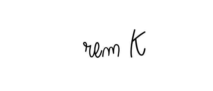 İrem K stylish signature style. Best Handwritten Sign (Angelique-Rose-font-FFP) for my name. Handwritten Signature Collection Ideas for my name İrem K. İrem K signature style 5 images and pictures png