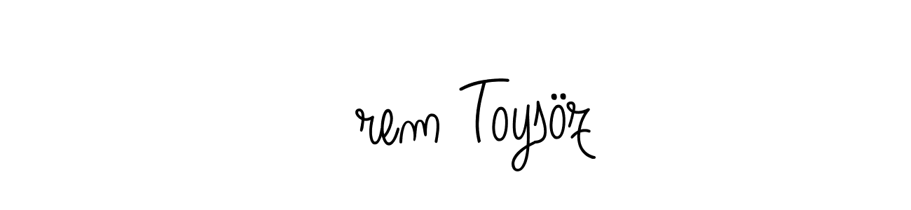 Use a signature maker to create a handwritten signature online. With this signature software, you can design (Angelique-Rose-font-FFP) your own signature for name İrem Toysöz. İrem Toysöz signature style 5 images and pictures png