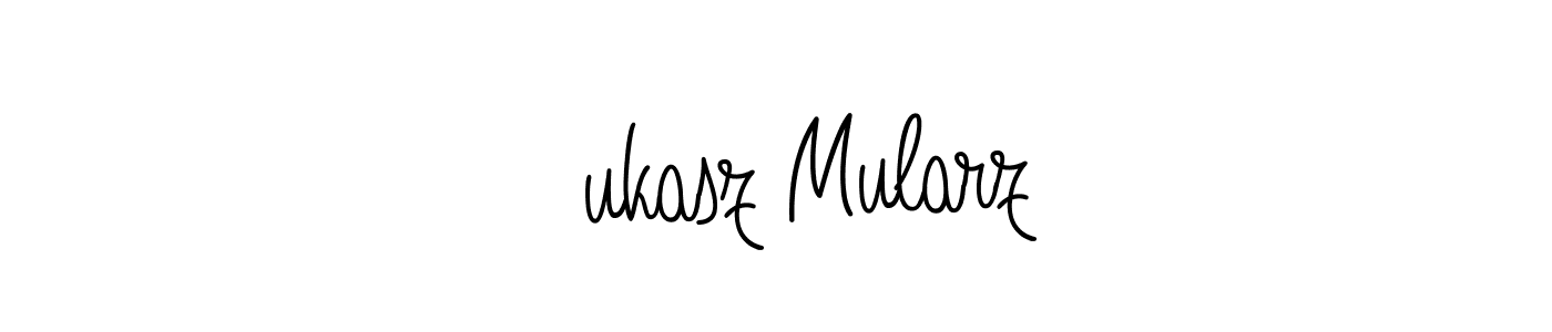 Łukasz Mularz stylish signature style. Best Handwritten Sign (Angelique-Rose-font-FFP) for my name. Handwritten Signature Collection Ideas for my name Łukasz Mularz. Łukasz Mularz signature style 5 images and pictures png