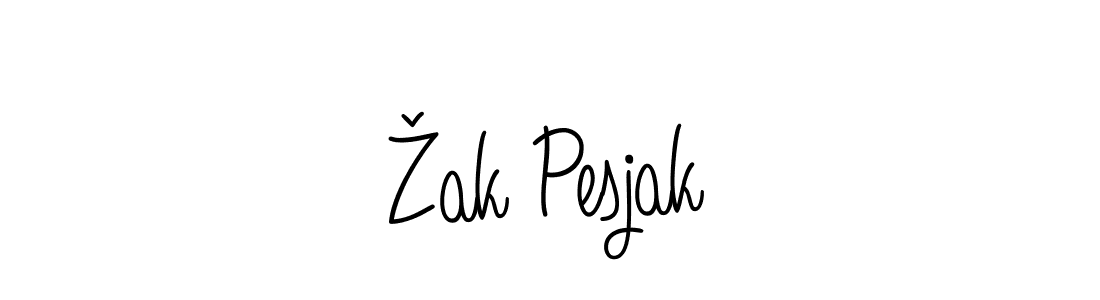 The best way (Angelique-Rose-font-FFP) to make a short signature is to pick only two or three words in your name. The name Žak Pesjak include a total of six letters. For converting this name. Žak Pesjak signature style 5 images and pictures png