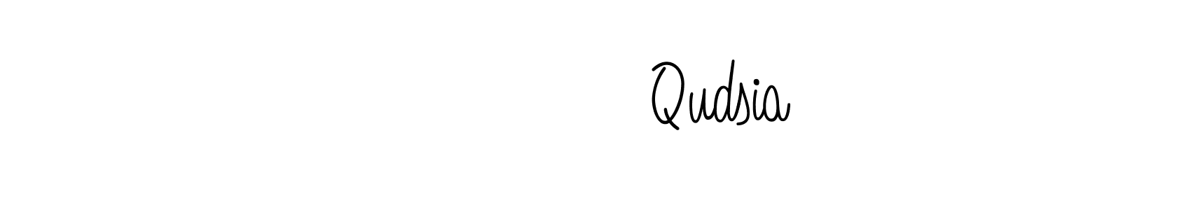 How to make قدسیہ Qudsia name signature. Use Angelique-Rose-font-FFP style for creating short signs online. This is the latest handwritten sign. قدسیہ Qudsia signature style 5 images and pictures png
