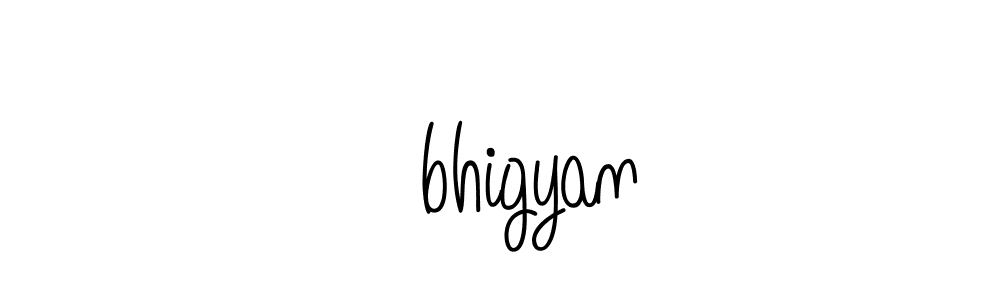 How to make अbhigyan name signature. Use Angelique-Rose-font-FFP style for creating short signs online. This is the latest handwritten sign. अbhigyan signature style 5 images and pictures png