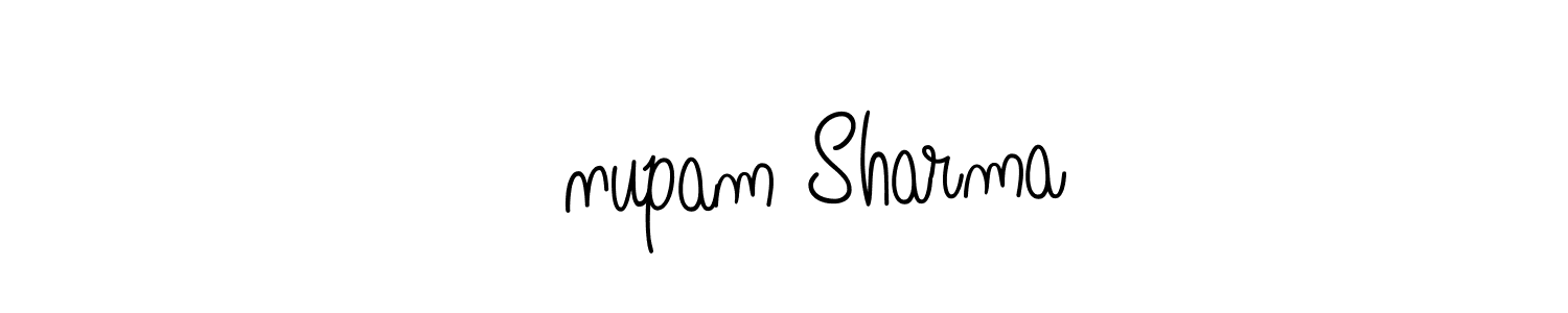 How to Draw अnupam Sharma signature style? Angelique-Rose-font-FFP is a latest design signature styles for name अnupam Sharma. अnupam Sharma signature style 5 images and pictures png