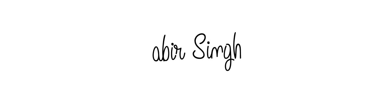 Make a beautiful signature design for name कabir Singh. With this signature (Angelique-Rose-font-FFP) style, you can create a handwritten signature for free. कabir Singh signature style 5 images and pictures png