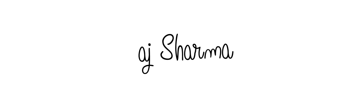 How to make रaj Sharma name signature. Use Angelique-Rose-font-FFP style for creating short signs online. This is the latest handwritten sign. रaj Sharma signature style 5 images and pictures png