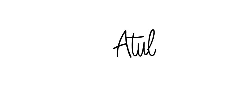 । Atul stylish signature style. Best Handwritten Sign (Angelique-Rose-font-FFP) for my name. Handwritten Signature Collection Ideas for my name । Atul. । Atul signature style 5 images and pictures png