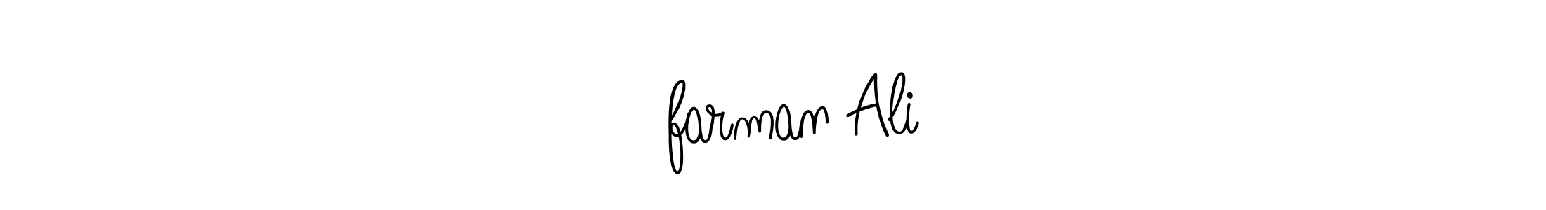 Use a signature maker to create a handwritten signature online. With this signature software, you can design (Angelique-Rose-font-FFP) your own signature for name ❣️farman Ali❣️. ❣️farman Ali❣️ signature style 5 images and pictures png