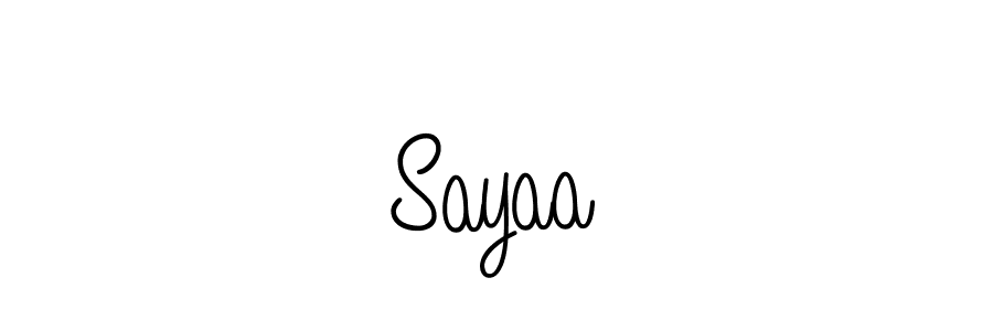 The best way (Angelique-Rose-font-FFP) to make a short signature is to pick only two or three words in your name. The name   Sayaa   include a total of six letters. For converting this name.   Sayaa   signature style 5 images and pictures png