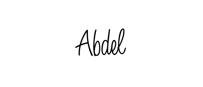 Design your own signature with our free online signature maker. With this signature software, you can create a handwritten (Angelique-Rose-font-FFP) signature for name  Abdel .  Abdel  signature style 5 images and pictures png