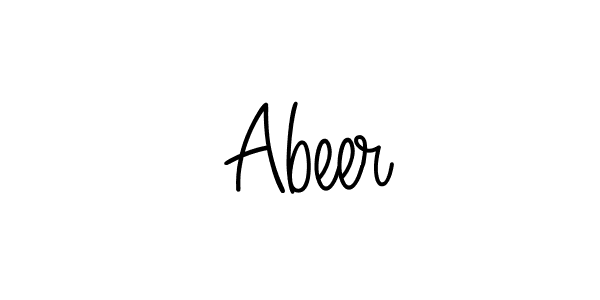 Make a beautiful signature design for name  Abeer. With this signature (Angelique-Rose-font-FFP) style, you can create a handwritten signature for free.  Abeer signature style 5 images and pictures png