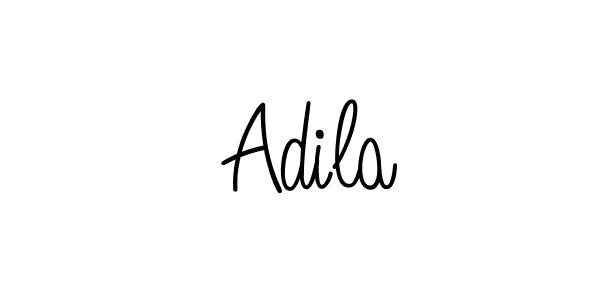 The best way (Angelique-Rose-font-FFP) to make a short signature is to pick only two or three words in your name. The name  Adila include a total of six letters. For converting this name.  Adila signature style 5 images and pictures png