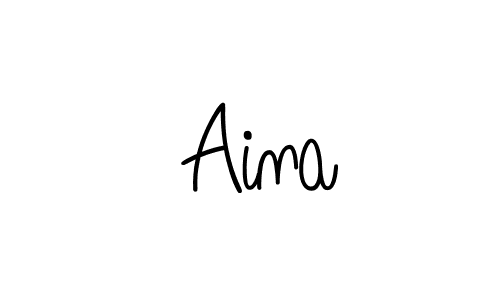 Make a beautiful signature design for name  Aina. Use this online signature maker to create a handwritten signature for free.  Aina signature style 5 images and pictures png