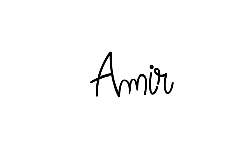 Design your own signature with our free online signature maker. With this signature software, you can create a handwritten (Angelique-Rose-font-FFP) signature for name  Amir.  Amir signature style 5 images and pictures png