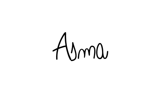 Design your own signature with our free online signature maker. With this signature software, you can create a handwritten (Angelique-Rose-font-FFP) signature for name  Asma.  Asma signature style 5 images and pictures png