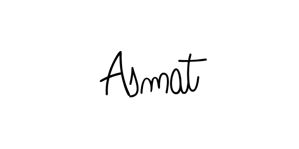 Design your own signature with our free online signature maker. With this signature software, you can create a handwritten (Angelique-Rose-font-FFP) signature for name  Asmat.  Asmat signature style 5 images and pictures png