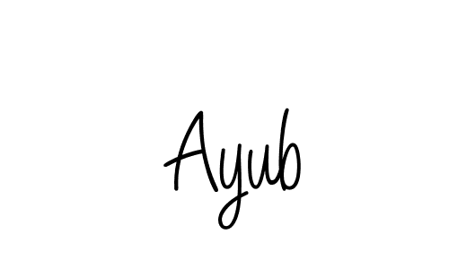 You should practise on your own different ways (Angelique-Rose-font-FFP) to write your name ( Ayub) in signature. don't let someone else do it for you.  Ayub signature style 5 images and pictures png