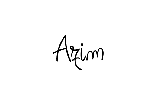 Use a signature maker to create a handwritten signature online. With this signature software, you can design (Angelique-Rose-font-FFP) your own signature for name  Azim.  Azim signature style 5 images and pictures png