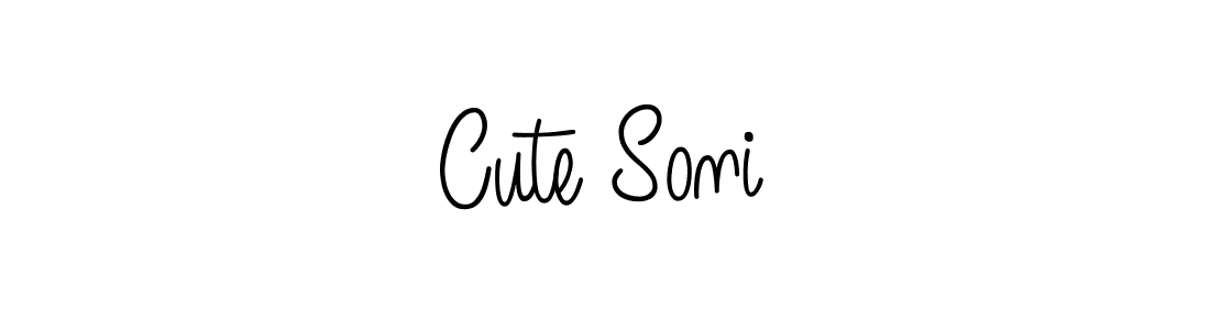 Make a beautiful signature design for name  Cute Soni . With this signature (Angelique-Rose-font-FFP) style, you can create a handwritten signature for free.  Cute Soni  signature style 5 images and pictures png